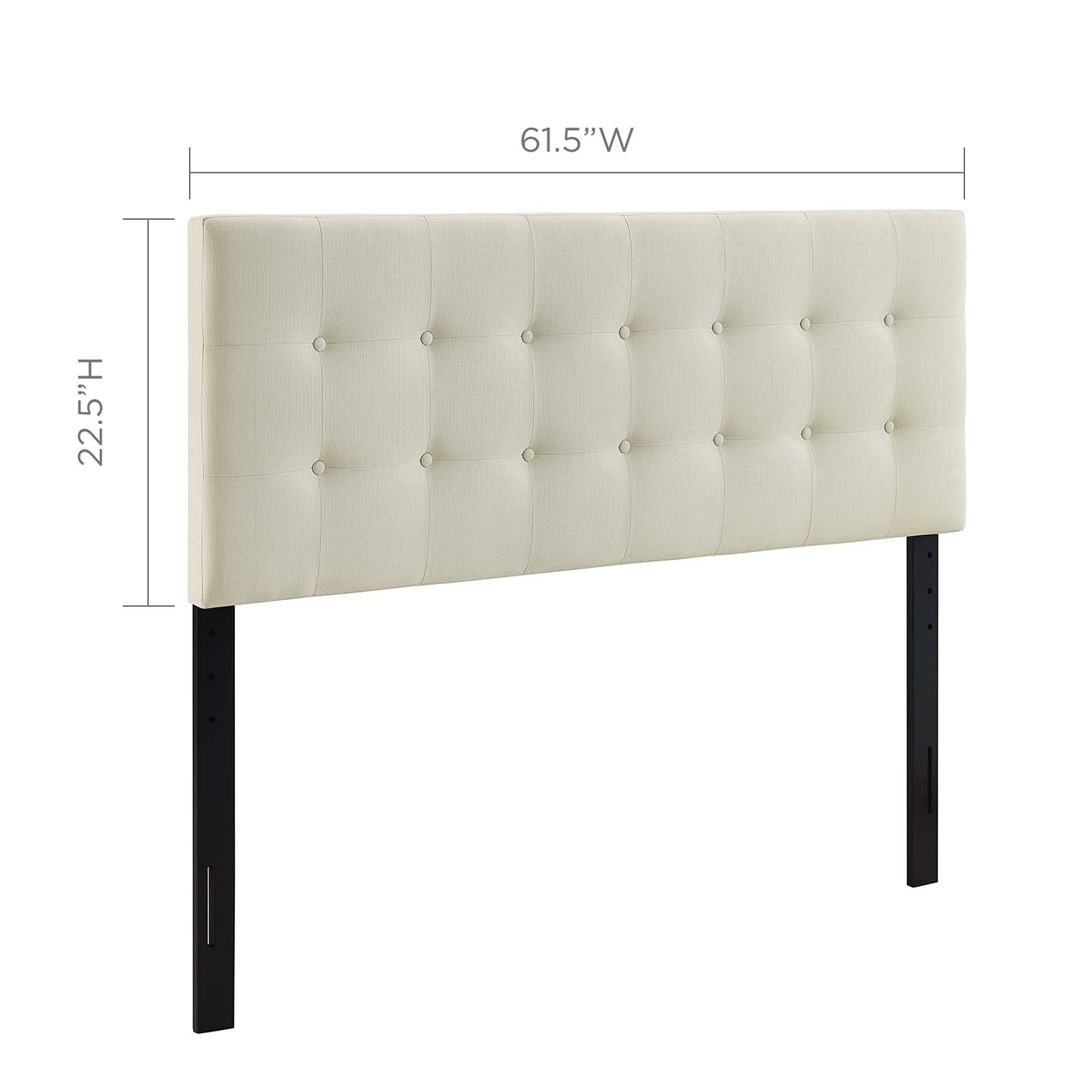 Modway Emily Tufted Button Linen Fabric Upholstered