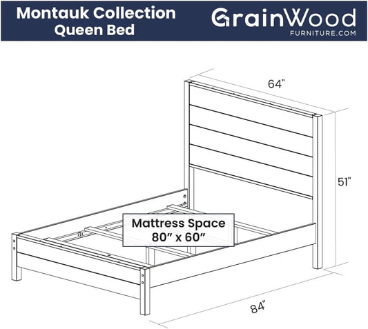 Grain Wood Montauk Queen Bed (Driftwood)