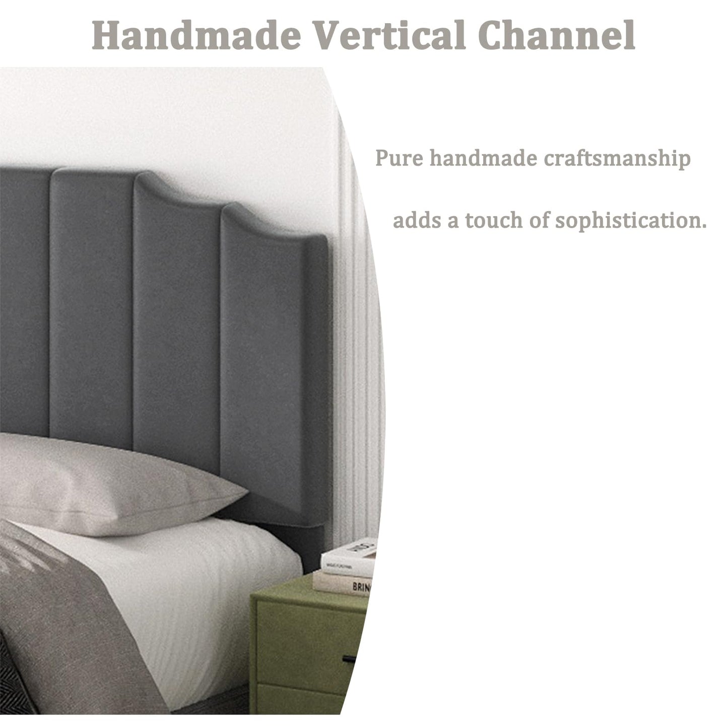 Velvet Wall Mounted Queen Headboard – Black