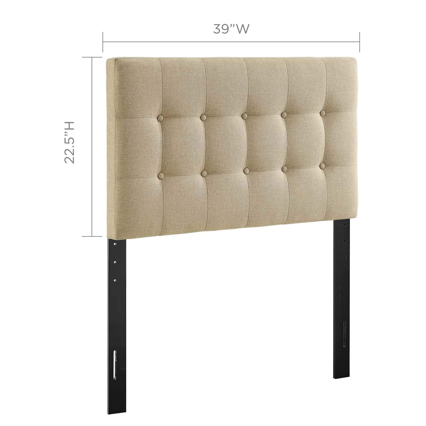 Modway Emily Tufted Button Linen Fabric Upholstered
