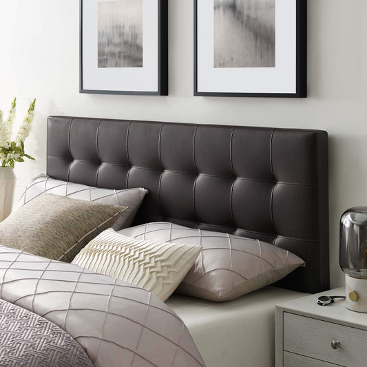 Modway Lily Tufted Faux Leather Upholstered Queen