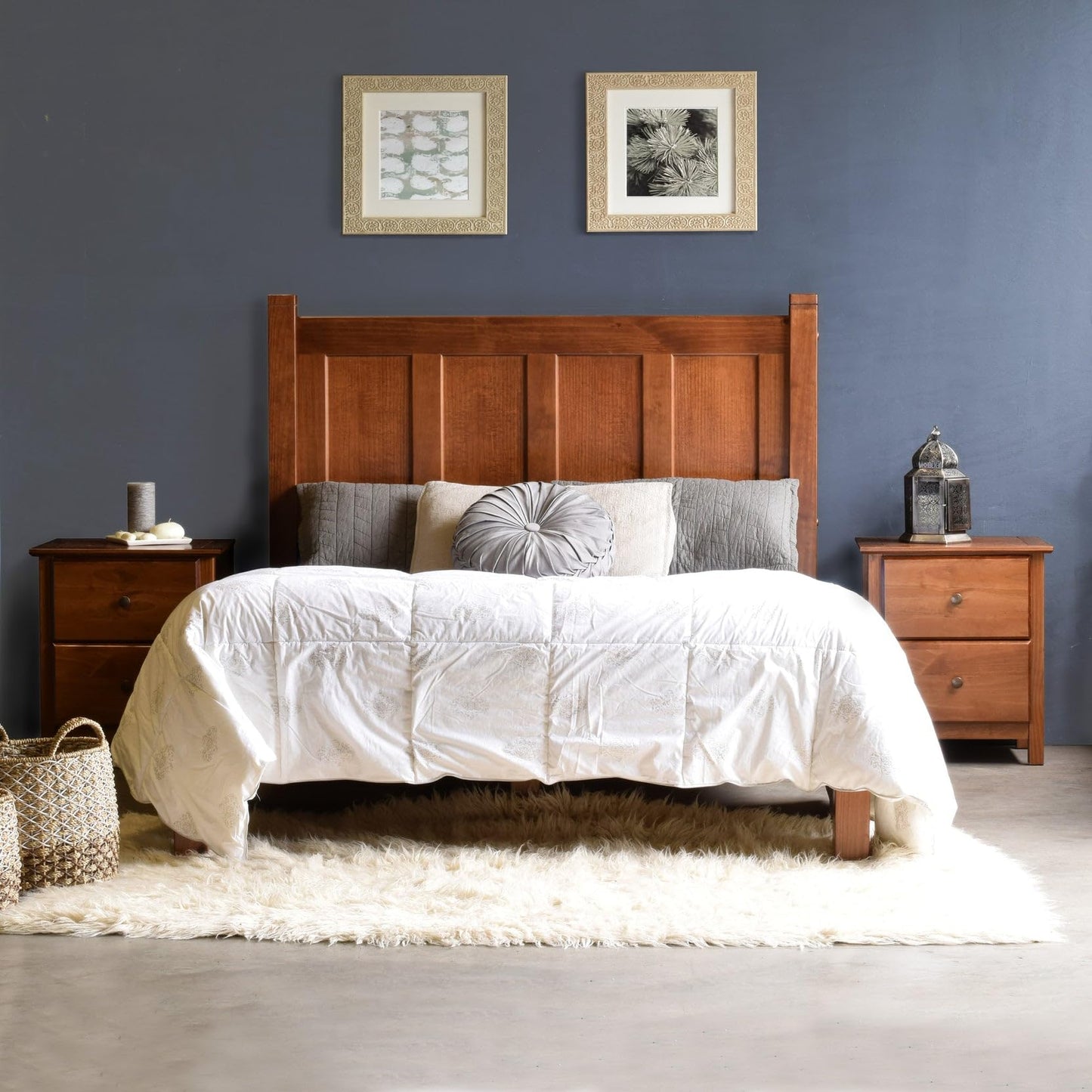 Grain Wood Shaker Queen Bed (Cherry)