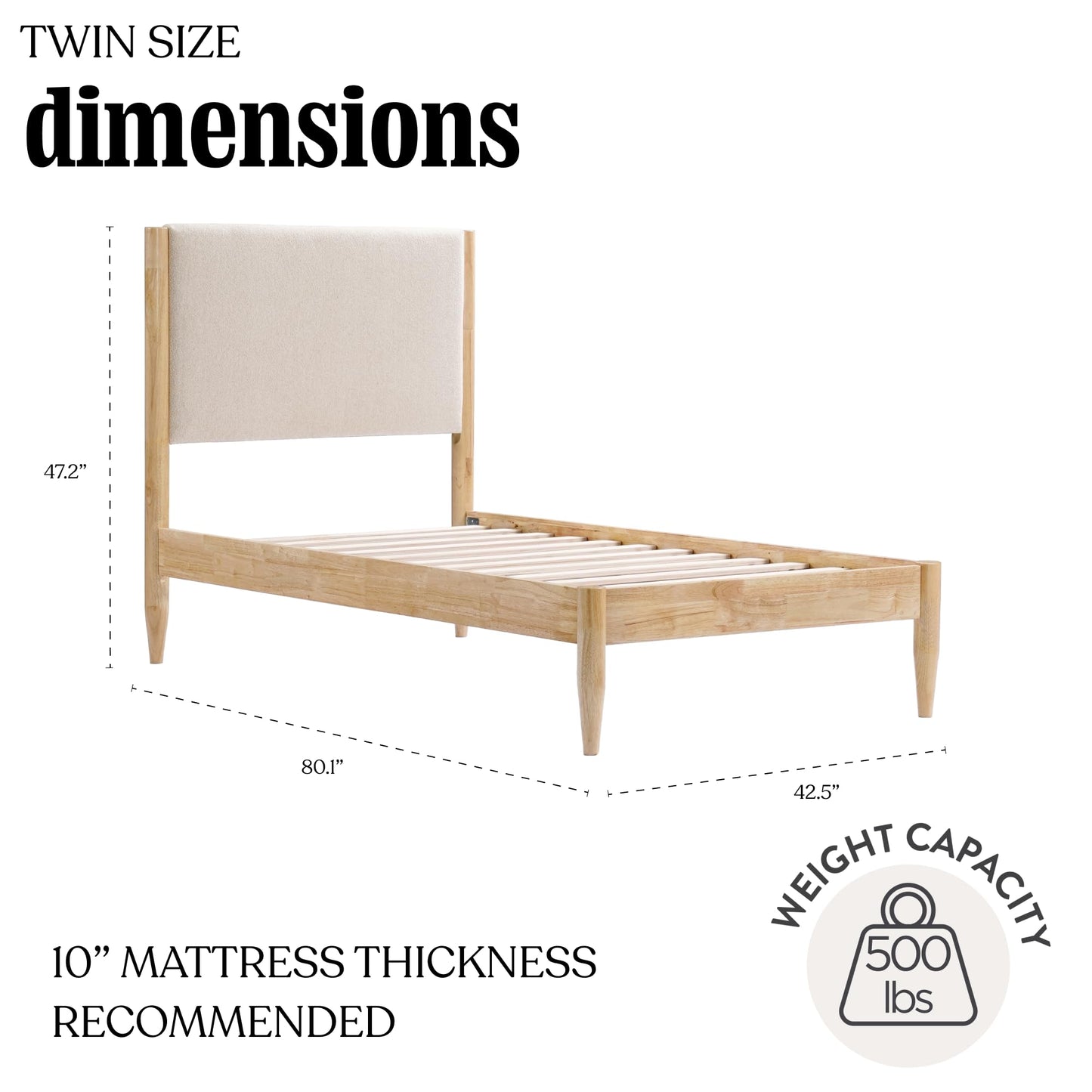 DG Casa Reign Mid-Century Queen Platform Bed