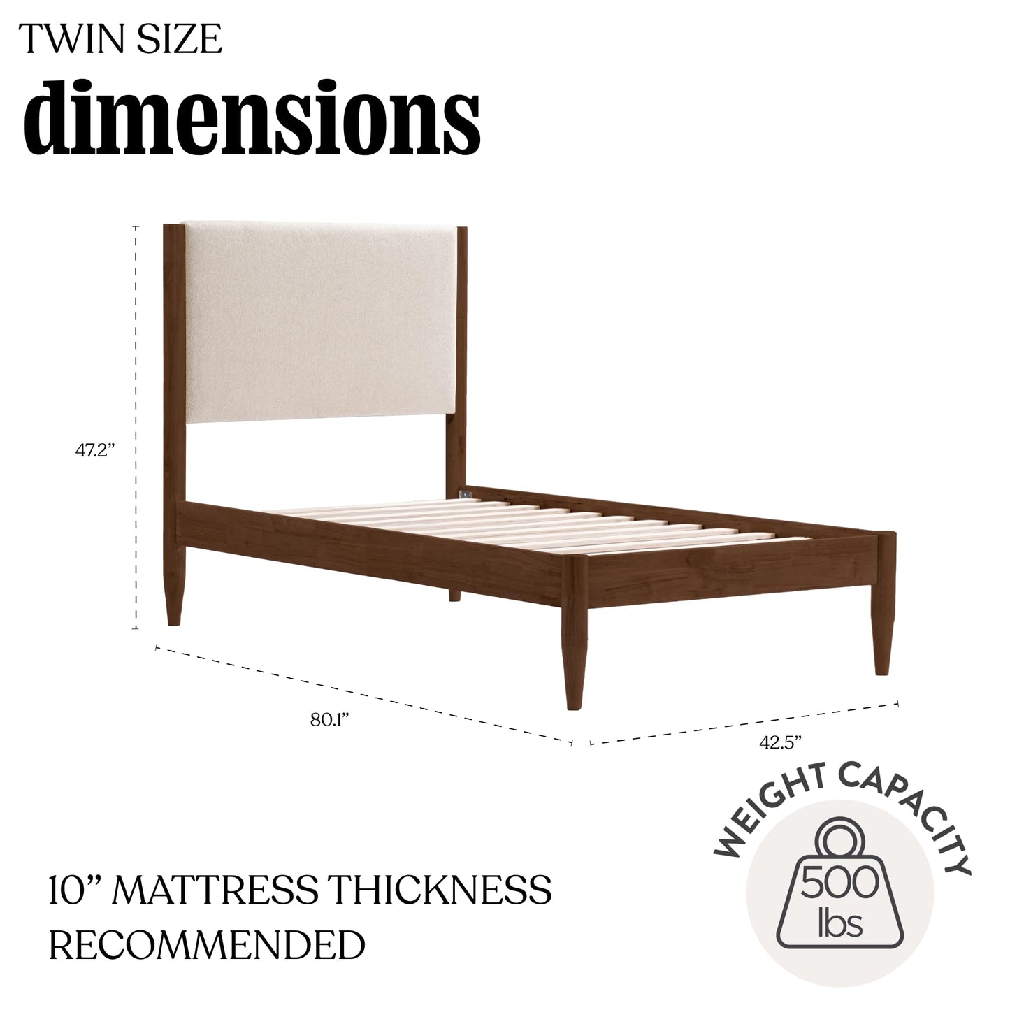 DG Casa Reign Mid-Century Queen Platform Bed