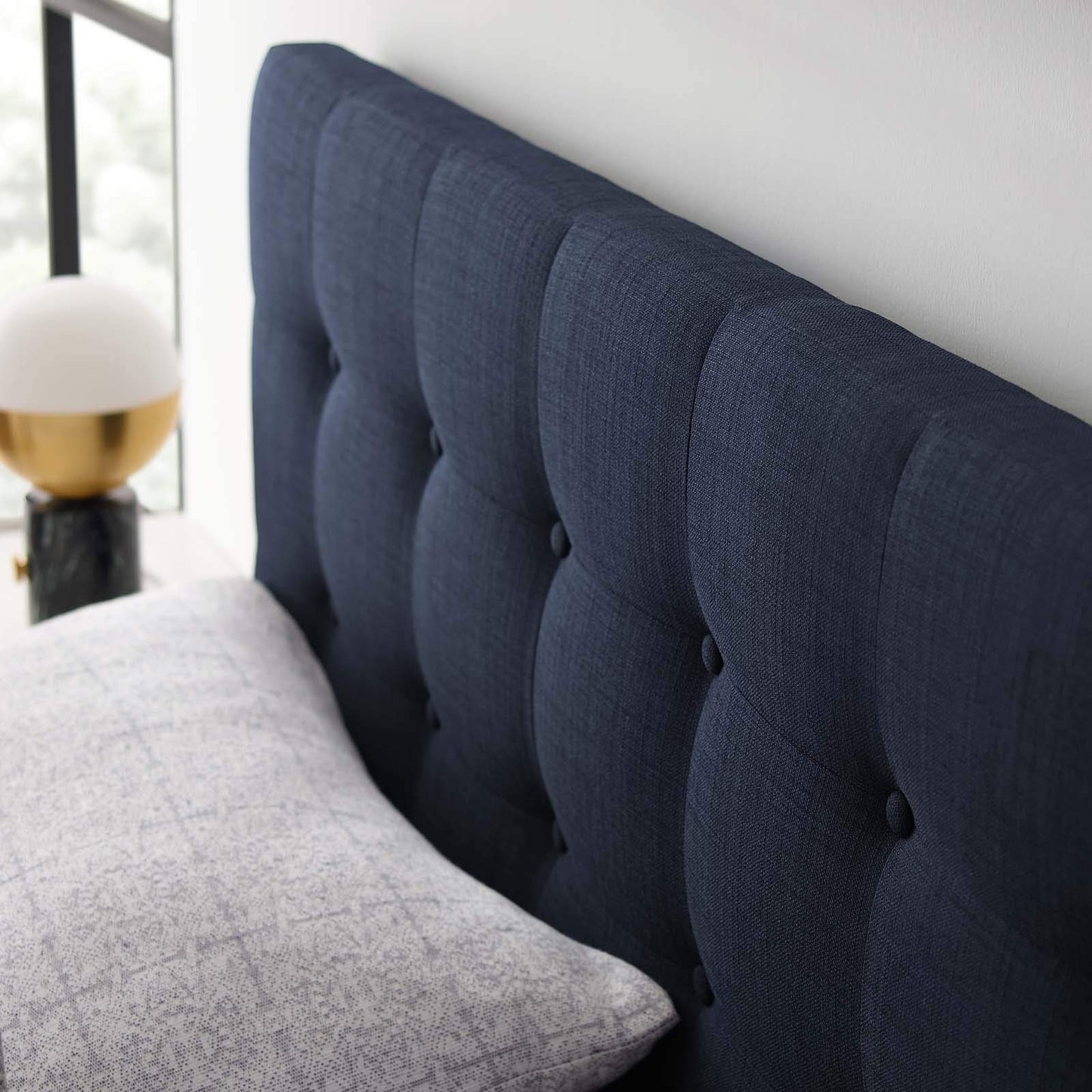 Modway Emily Tufted Button Linen Fabric Upholstered