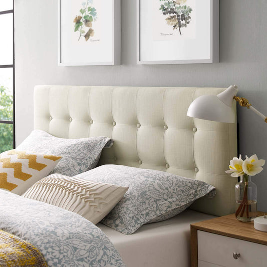 Modway Emily Tufted Button Linen Fabric Upholstered