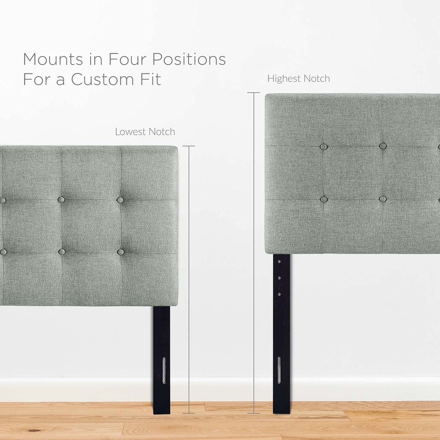 Modway Emily Tufted Button Linen Fabric Upholstered