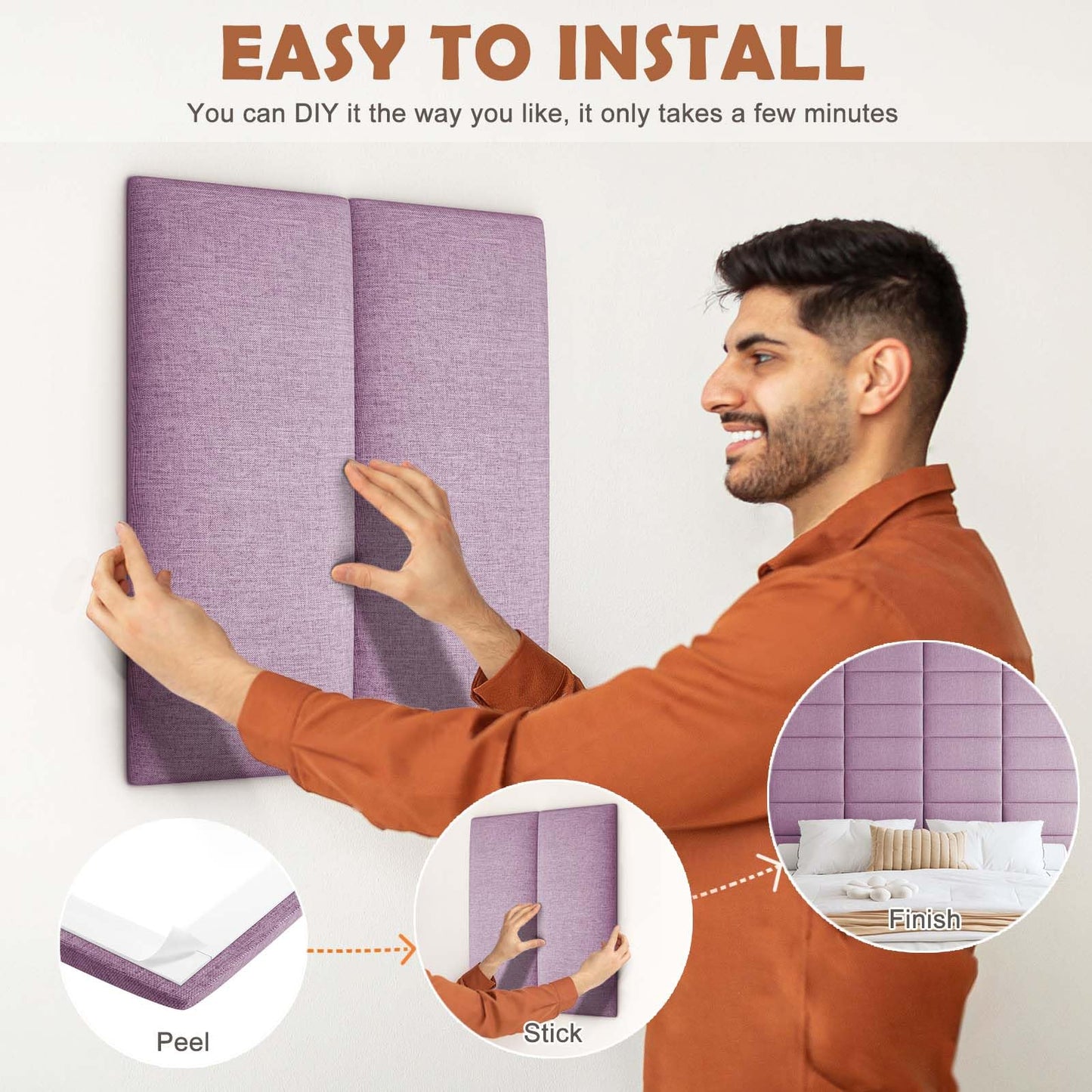 IFNOW Upholstered Wall Mounted Headboard –