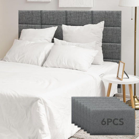 4pc Peel & Stick Upholstered Headboard Panels