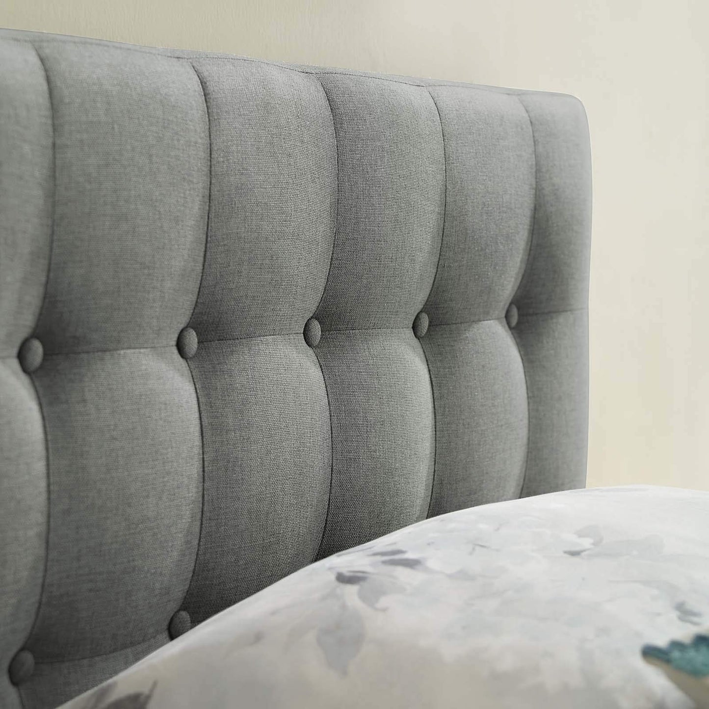 Modway Emily Tufted Button Linen Fabric Upholstered