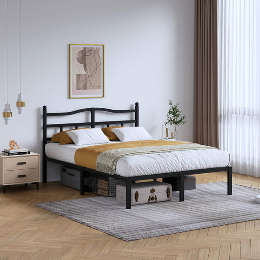 14" Twin Metal Platform Bed Frame with Headboard