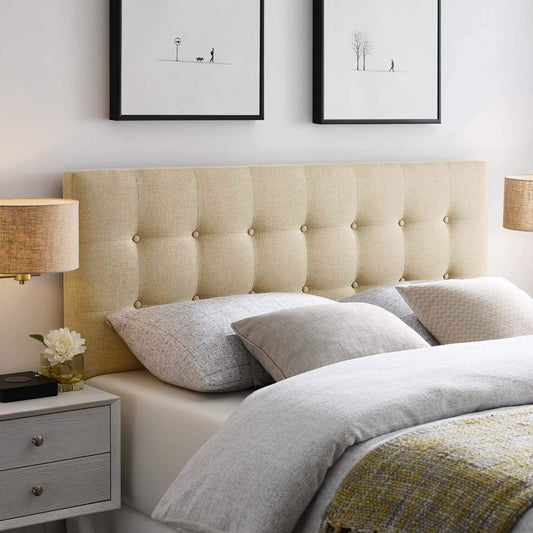 Modway Emily Tufted Button Linen Fabric Upholstered