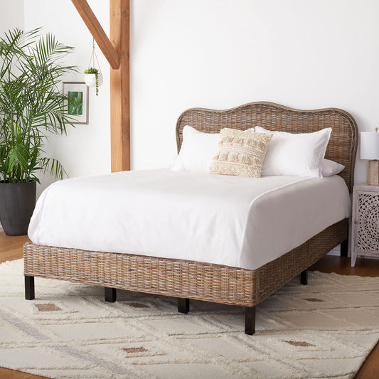 Safavieh Daejon Queen Headboard – Grey/Espresso
